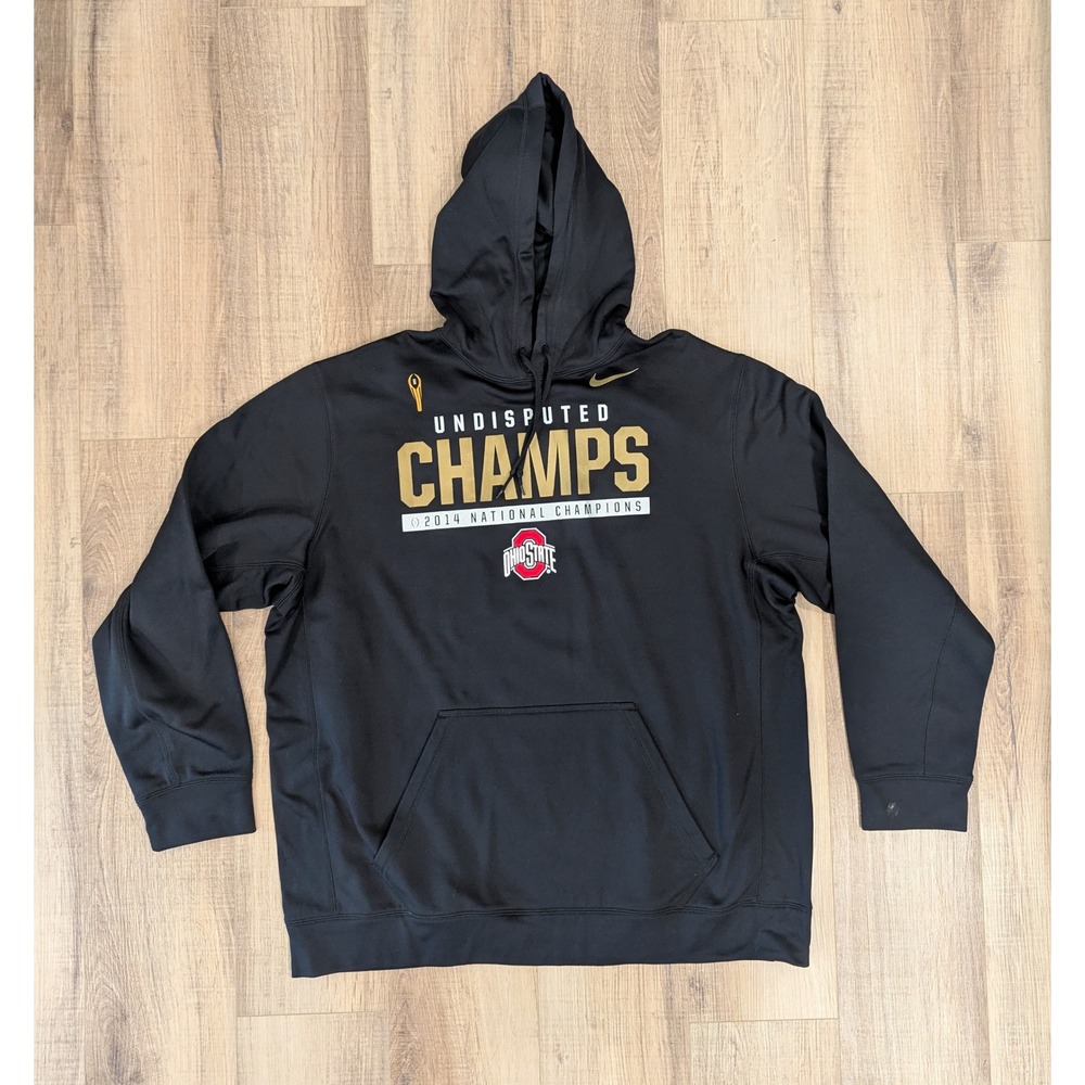 Nike Ohio State Buckeyes 2014 Champs Therma-Fit Hoodie XXL Black CFP NCAA